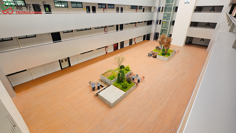 美紋超然竹板鋪裝的平臺