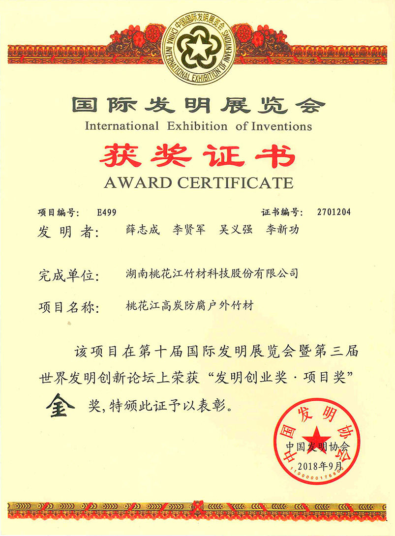 國際發(fā)明協(xié)會 金獎