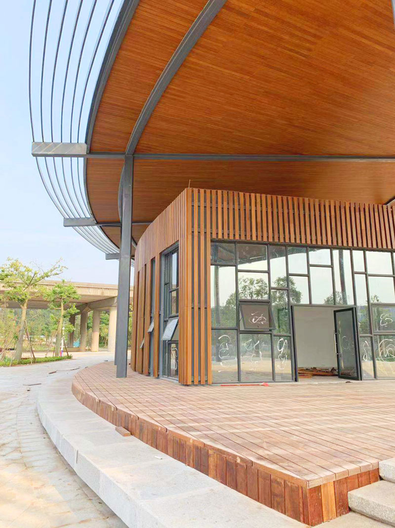 竹天花、竹墻面